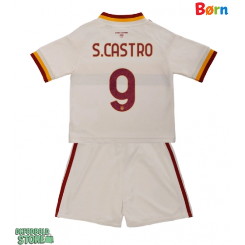 AS Roma Santiago Castro #9 Replika Babytøj Udebanesæt Børn 2026-27 Kortærmet (+ Korte bukser)
